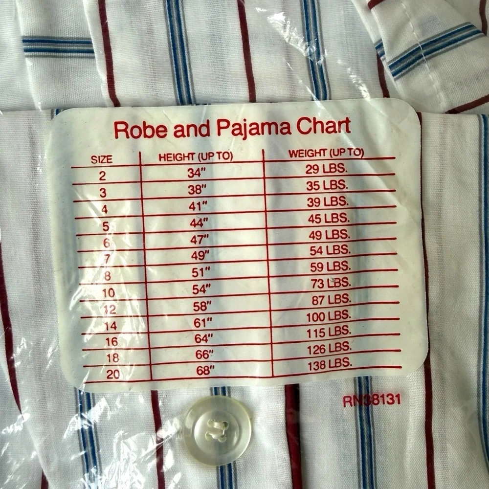 Vintage Botany 500 Boys/Kids Short‑Sleeve Stripe Lounge Pajama Set Size 16 NWT